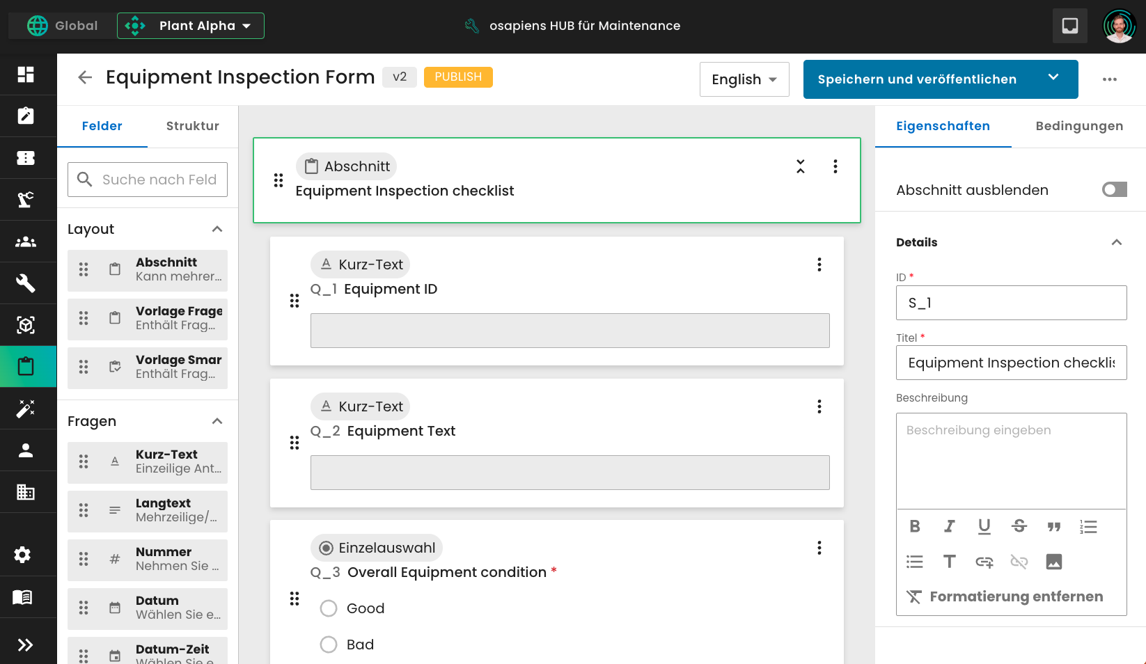CSV Pharma: Equipment Inspection Form